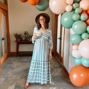 Self Contrast Sophia Maxi Dress Medium